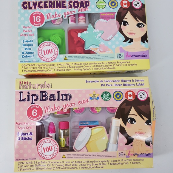 Kiss Naturals DIY Lip Balm  and Glycerine Soap Making Kit Kids DIY Crafts NEW - Picture 2 of 9